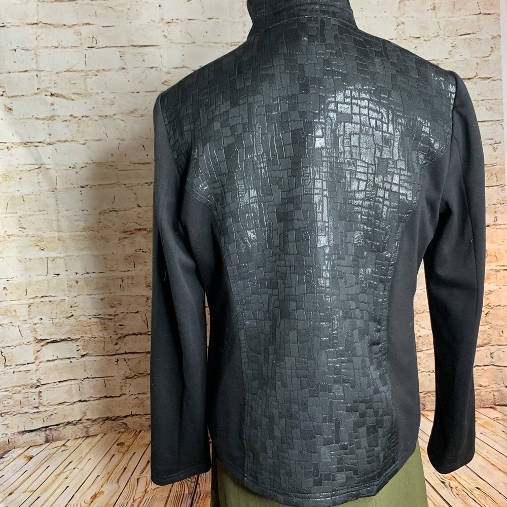 JM Collection Faux Snakeskin Textured Jacket - Picture 5 of 5